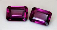 ROYAL RHODOLITE GARNET, MATCHED PAIR (India) -- 5 X 7 MM. OCTAGON STEP CUT